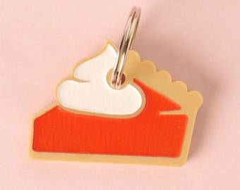 Pumpkin Pie Personalized Pet tag, Cat or Dog ID Tag, Fall, autumn, Thanksgiving