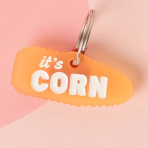 C'est du maïs, médaille d'or personnalisée pour les animaux de compagnie qui aiment les légumes, carte d'identité pour chats et chiens
