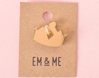 Gold Acrylic Crown Charm: Tiny Princess Accessory