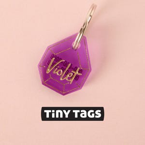 Gepersonaliseerd huisdierlabel met edelsteen: Tiny XS ID voor katten en kleine honden