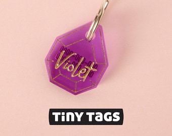 Gem Personalized Pet Tag: Tiny XS ID for Cats & Small Dogs