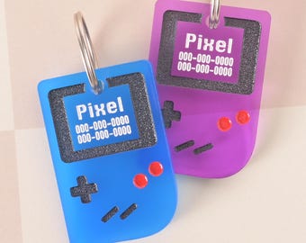 Personalized Game Console Pet ID Tag: Engraved Cat and Dog Tag