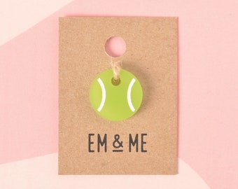 Tennis Ball, Seasonal Mini, Tiny Accessory for Pet ID Tag, Cats and Dogs Add-on Charm