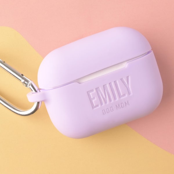 Customizable Silicone AirPods Pro 2 Case with Clip, Personalized Soft Silicone Airpod Pro Case, Engraved with name