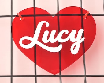 Personalized Dog Crate Sign, Engraved Pet Name, Kennel Decor