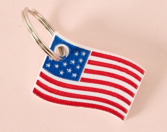 Custom Acrylic Dog & Cat ID Tag | American Flag July 4th Personalized