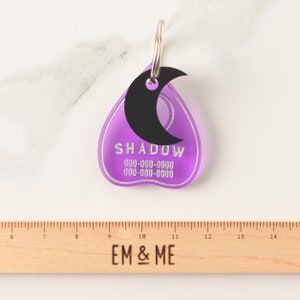 Ouija Planchette, Personalized Pet ID Tag, Spirit Friendly, Halloween Cat ID Tag and Dog ID Tag image 3