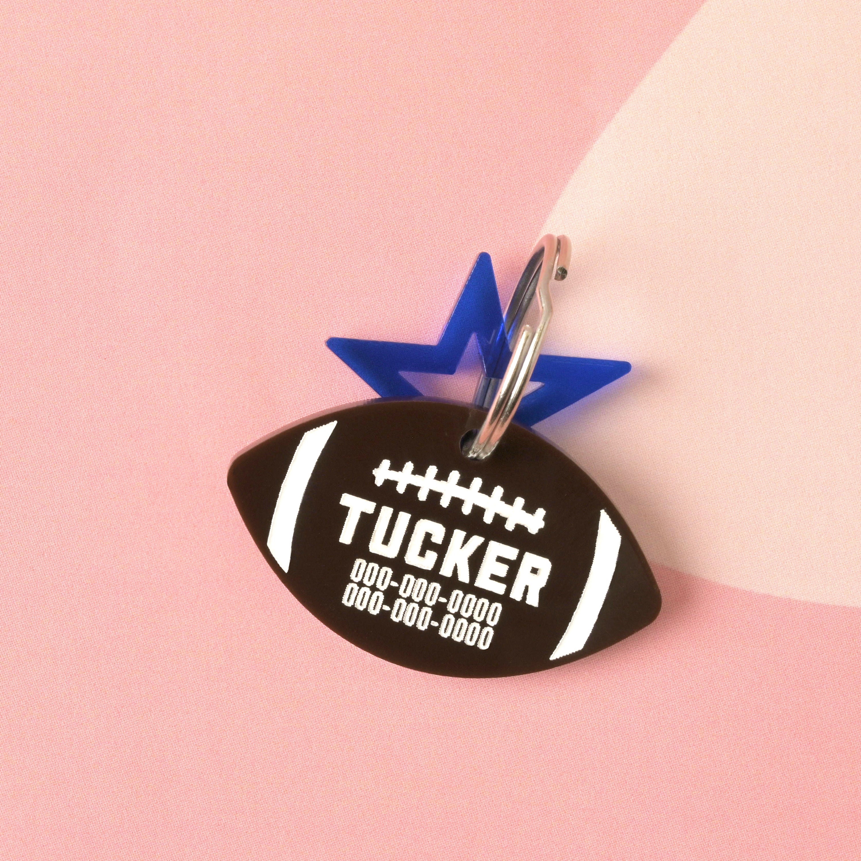 Football Dog Tag Etsy