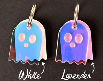 Personalized Ghost Pet ID Tag: Spooky Halloween Cat or Dog Tag