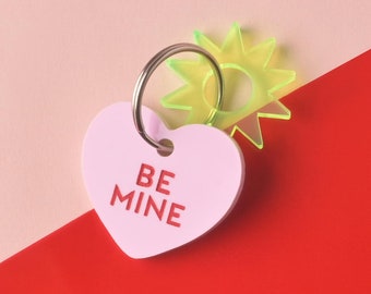 Personalized Conversation Heart Dog Tag – Custom Valentine Pet ID