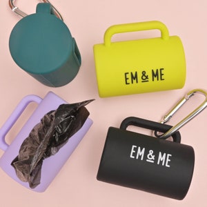 Pick up that Sh*t, Dog Poop Bag Holder Pet Accessory, Minimal Poop Bag Dispenser, Silicone Poop Bag Container