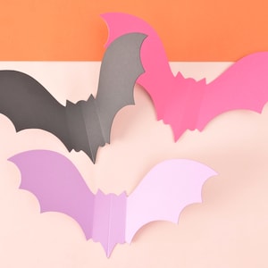 10 papierowych nietoperzy, wycinanek papierowych, dekoracji na Halloween