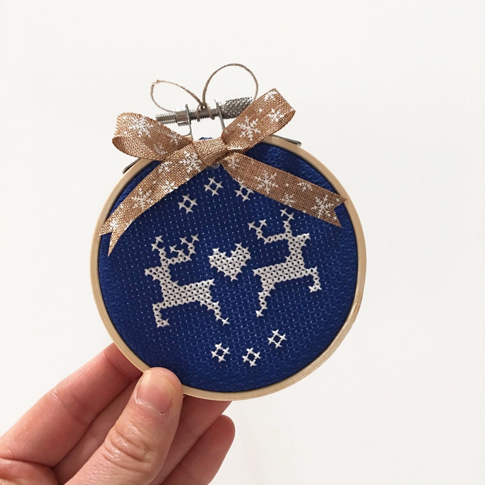 Cross Stitch Christmas Ornament Pattern Digital Download Pdf Etsy Canada