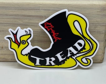 Anti-Fascist Tread on Them die cut vinyl sticker ITEM#115