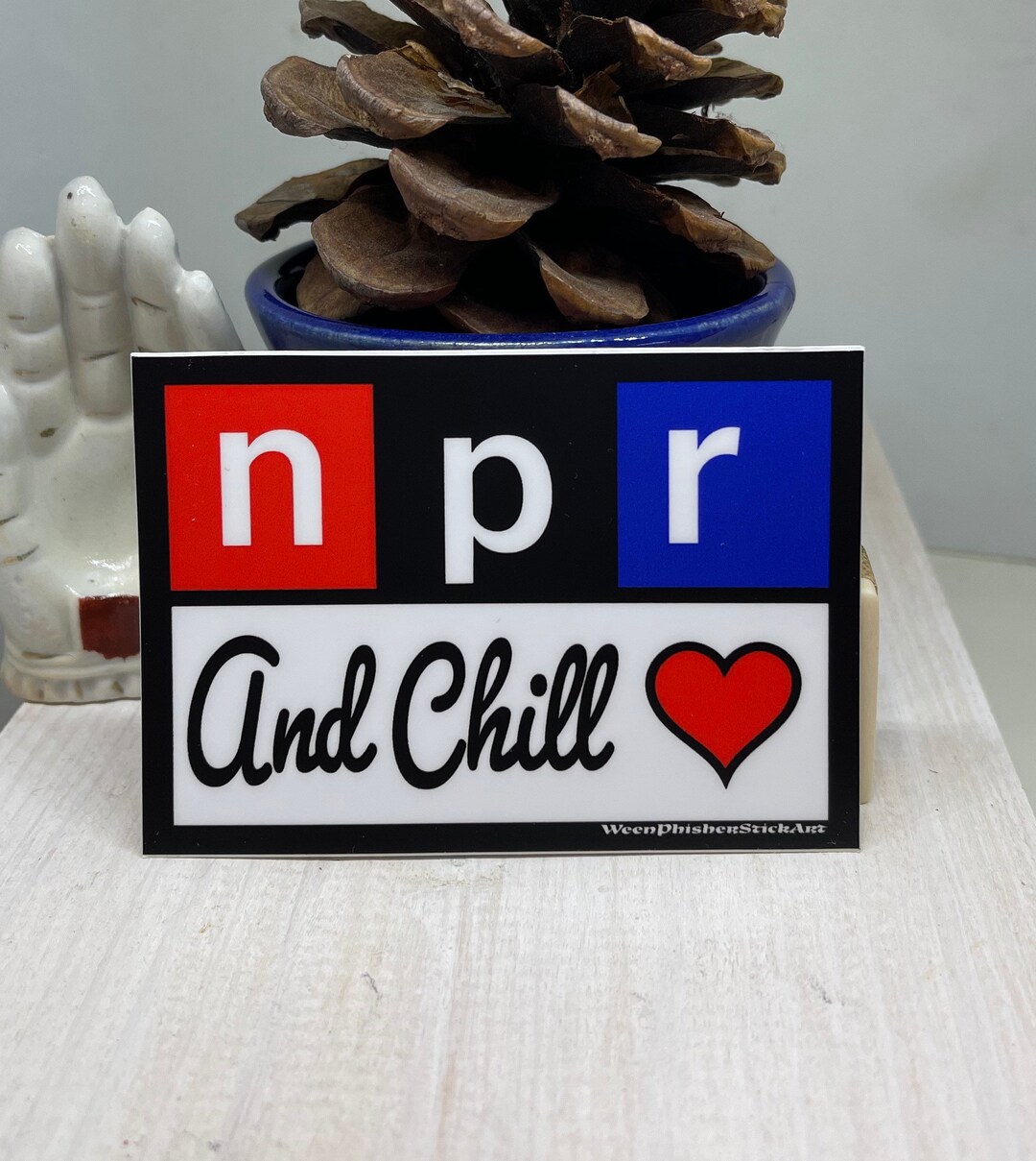 NPR and Chill Die Cut Vinyl Sticker - Etsy