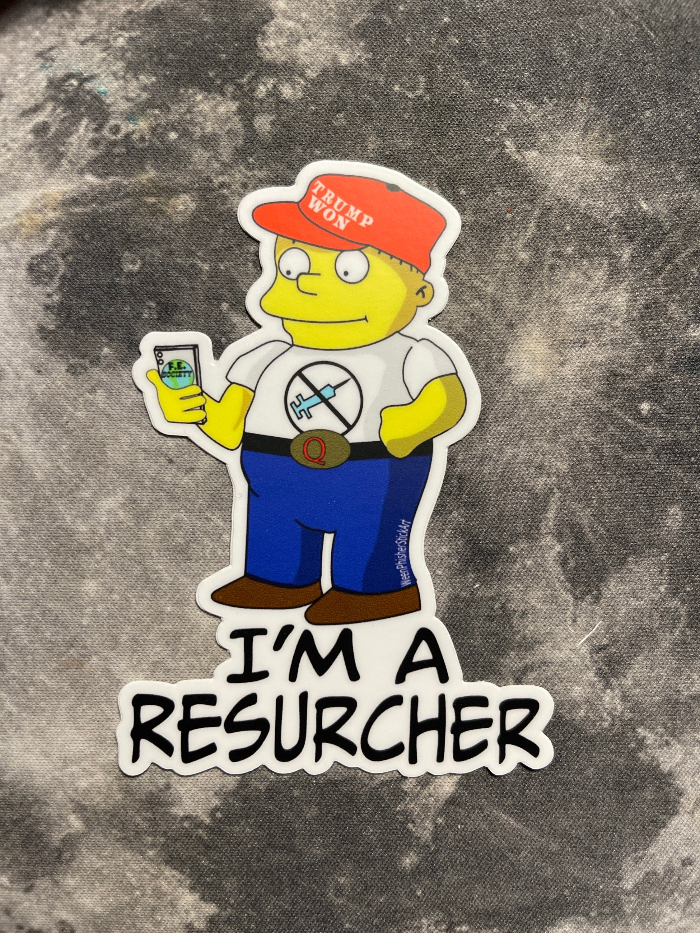 I’m a Resurcher die cut high quality vinyl sticker