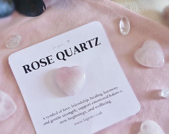 Pequeño corazón de cuarzo rosa de regalo, abrazo de bolsillo de cuarzo rosa de regalo, regalo para damas de honor, regalo de amistad, regalo de cuarzo rosa para mamá primeriza, regalo para profesor/a