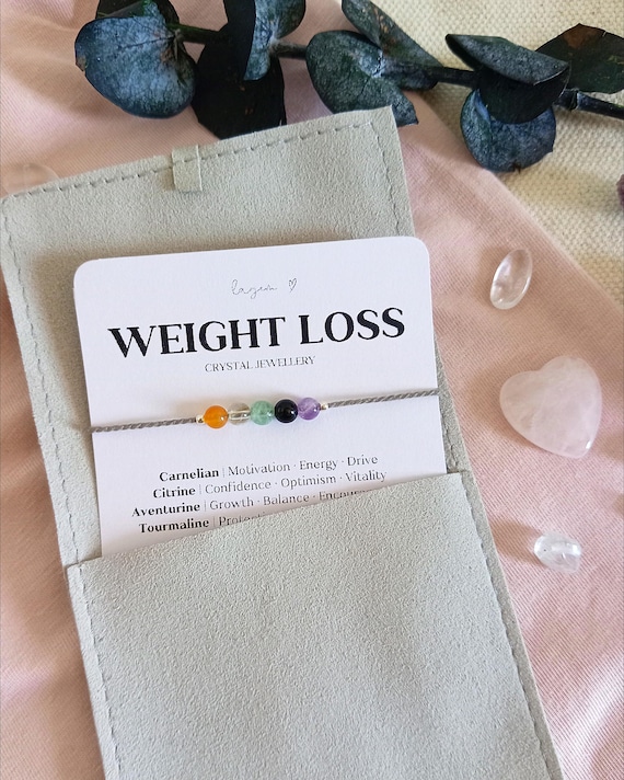 Weight Loss Journey Bracelet Gift, Motivation Crystal Jewellery, Confidence & Self Love Gift, Sterling Silver Dainty Silk Cord Necklace