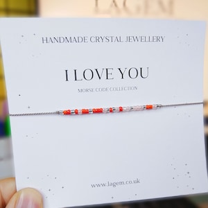 Custom Morse Code Bracelet Minimalist Seed Beads Dainty Jewellery Secret Message Bracelet Name Bracelet Women Summer Accessories UK