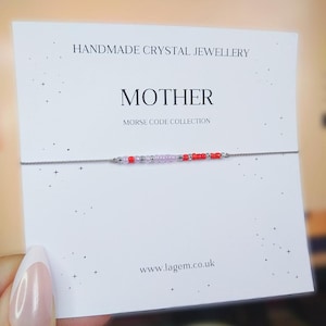 Mother Morse Code Bracelet | Seed beads Bracelet | Dainty Jewellery