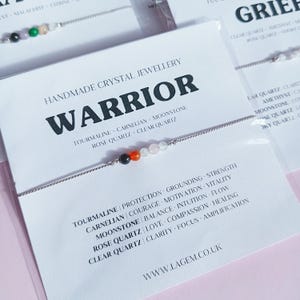 Bracelet en cristal de guerrier – cadeau de force, de courage et de résilience