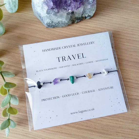 Knotted Crystal Bracelet: Travel Protection Gift, Summer Accessory