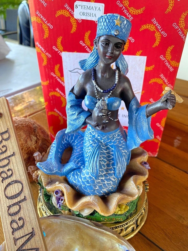 Yemaya Orisha Statua Sea Goddess Statue Yemaya Yemanja Orisha Etsy