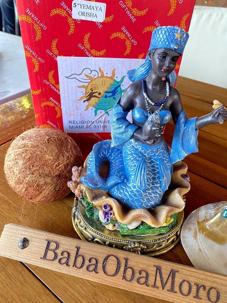 Yemaya Orisha Statua Sea Goddess Statue Yemaya Yemanja Orisha Etsy