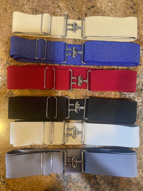 Surcingle Belt Elastic One Size Fits All equestrian Andibro 2pcs 1.5in Elastic Equestrian Belt, Stretchable  main image 3