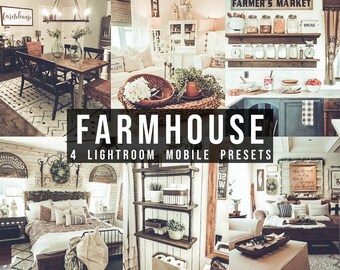 Interior Preset Warm Preset Bauernhaus Preset - 4 Lightroom Presets - Mobile Preset & Desktop Preset