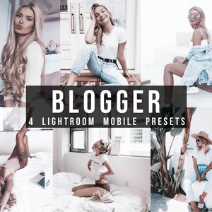 Blogger Presets Lifestyle Preset Instagram Filter - 4 Lightroom Presets - Mobile Preset & Desktop Preset