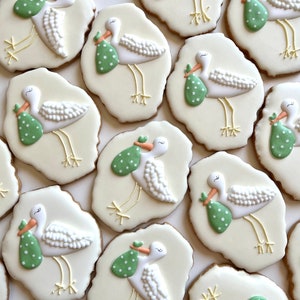 Shortbread storks. Birthday, baptism, wedding, Announcement, Guest Gifts (price per unit)