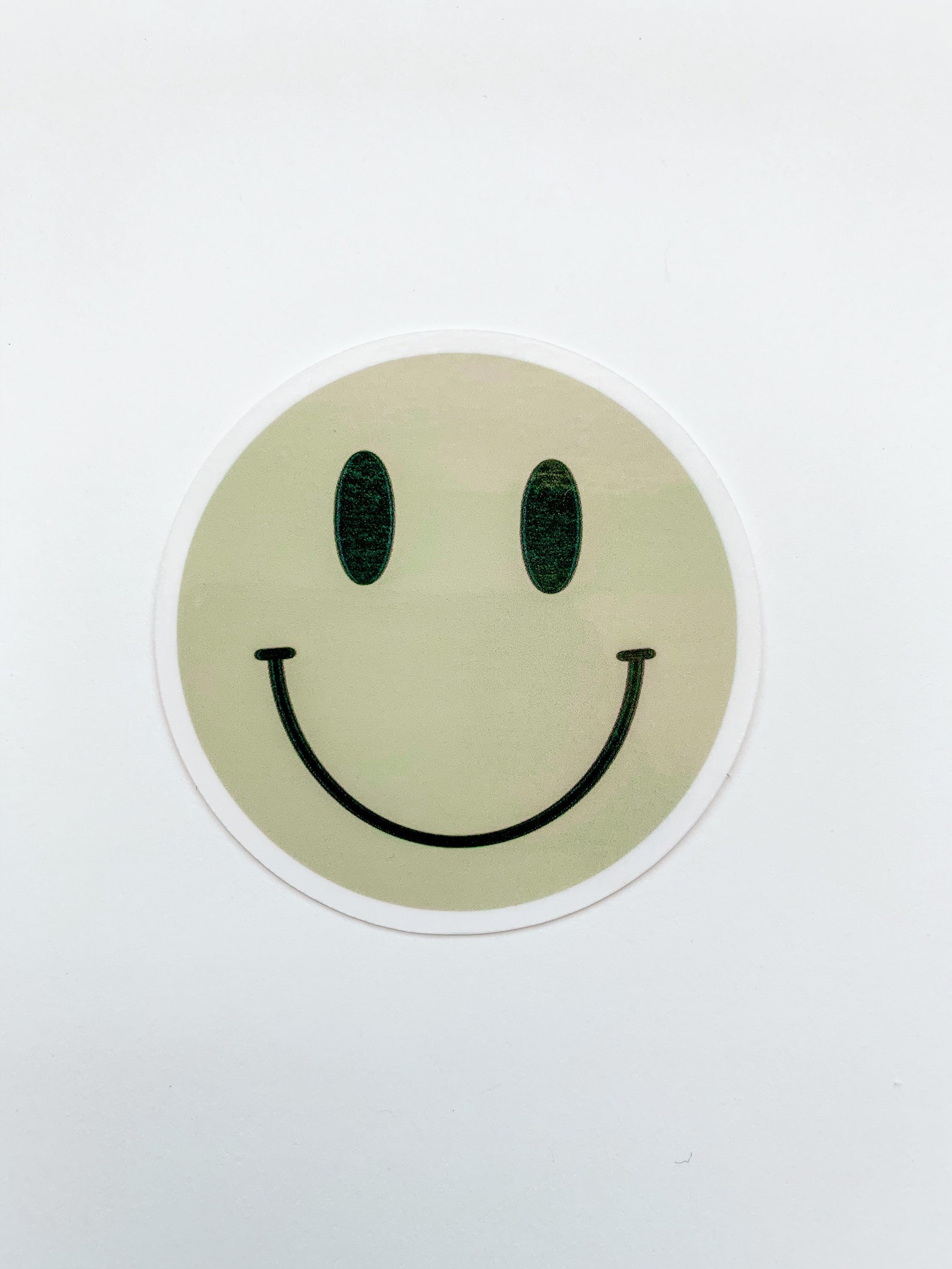 Sage Green Smiley Aesthetic Sticker Laptop Stickers Etsy