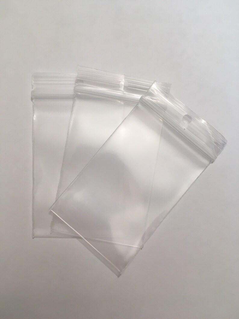 100 2x3 4mil Heavy Duty Clear Resealable Hanging Poly Zip Bags | Etsy