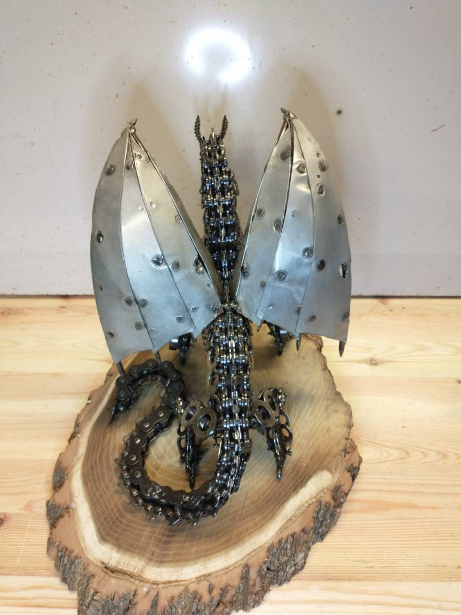 Recycled Scrap Metal Art Dragon Welded Etsy