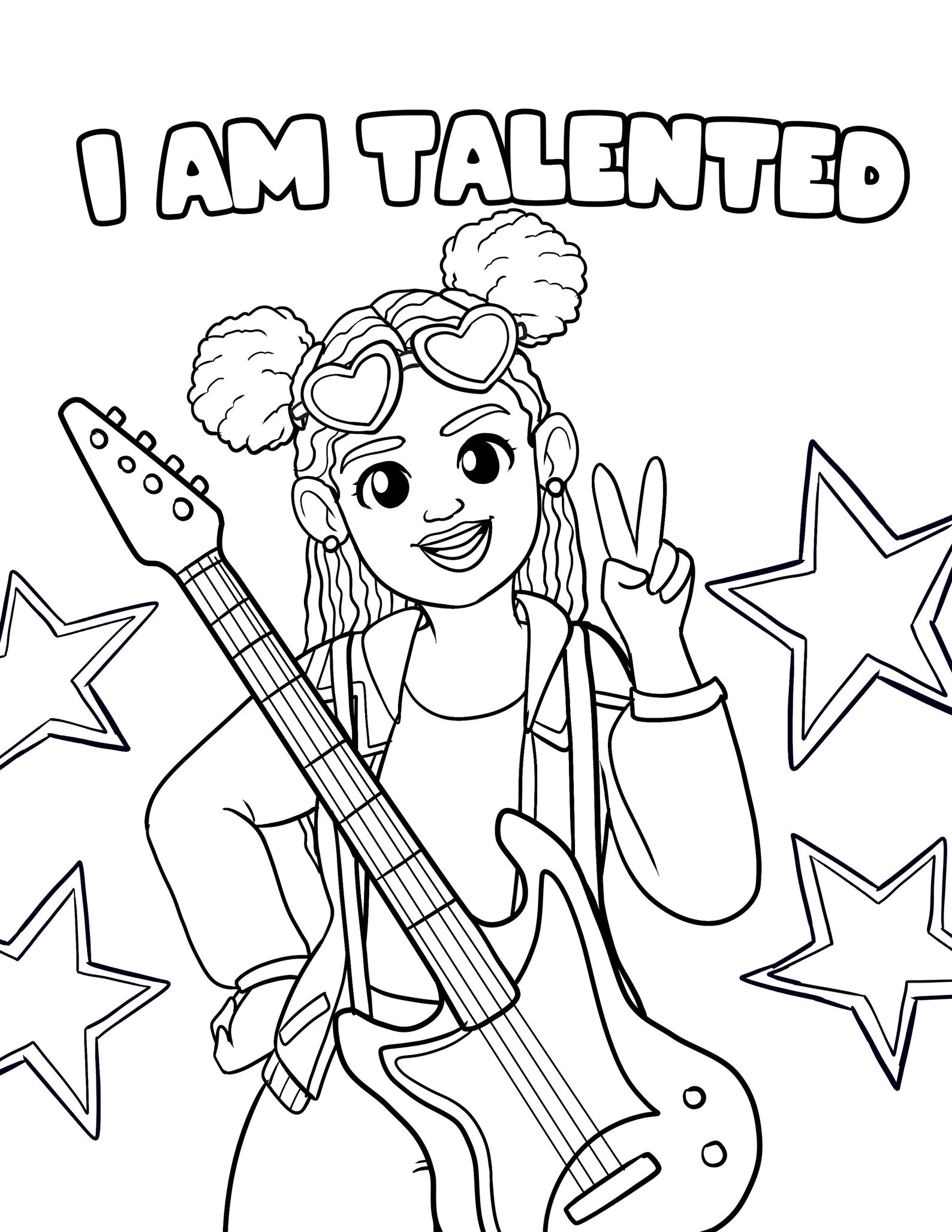 I AM affirmations coloring pages for children. | Etsy