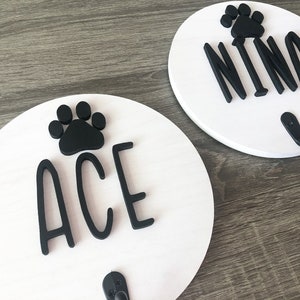 Custom Dog Hook – Wooden Leash Holder with Name – Entryway Pet Organizer Gift - Dog Leash Hook - Personalized Dog Leash Hanger - Dog Name
