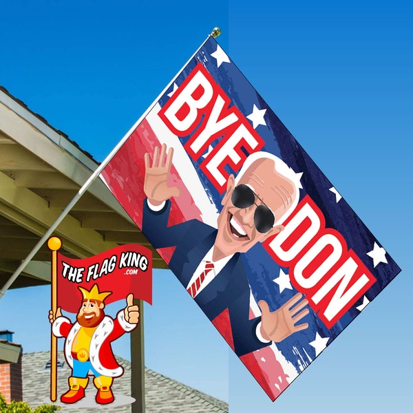 CLEARANCE: 3'x5' BYE DON Donald Sorry Trump You're Fired Flush the Turd 2020 Anti Trump Joe Biden Kamala Harris Flag Yard Sign Banner