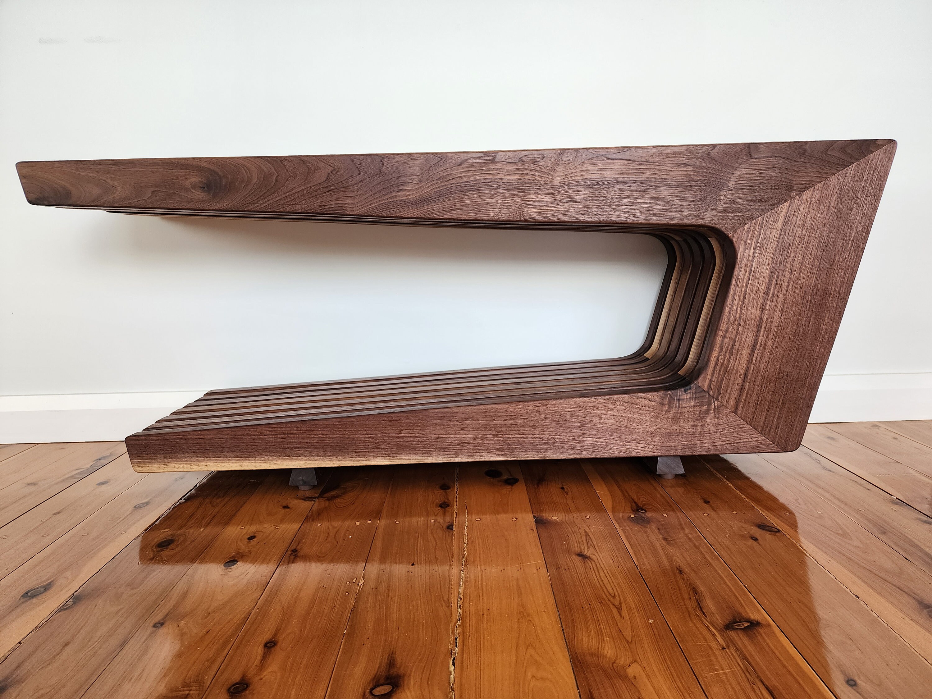 Handmade Contemporary Walnut Coffee Table Unique Design - Etsy