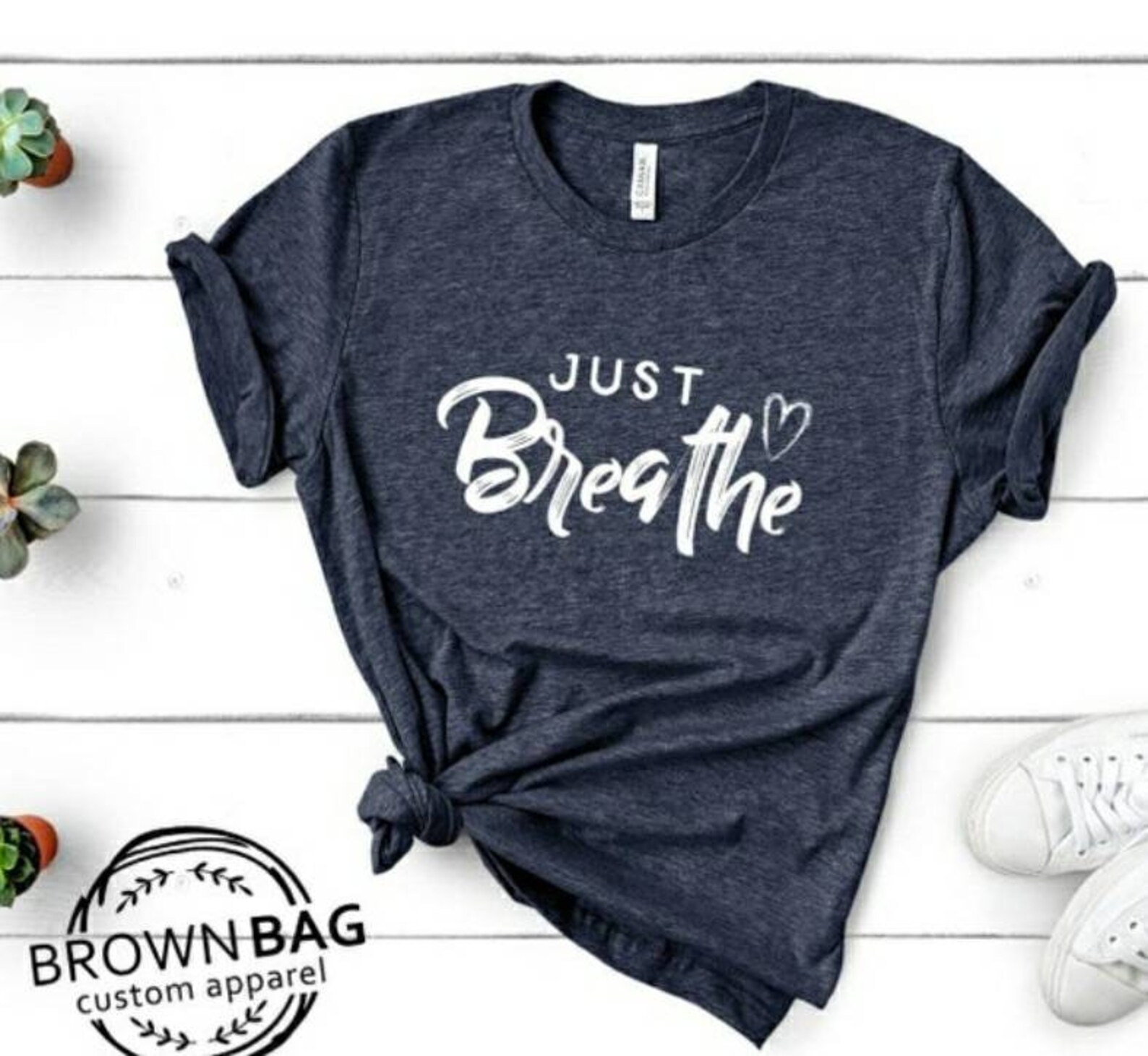 Just breath tee shirt iron on transfer DTF transfers | Etsy