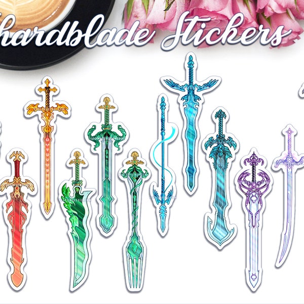 Shardblade Stormlight Stickers Collection Set, Sword Stickers, Stormlight Archive Inspired