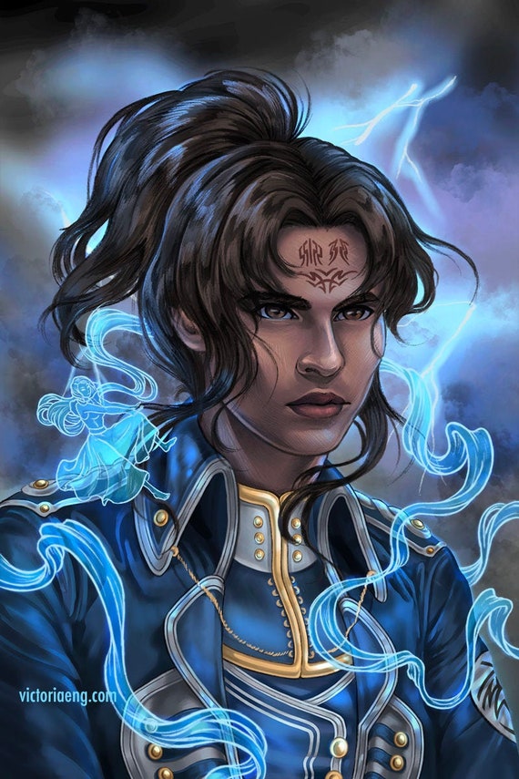 Kaladin Stormblessed Art Print, Stormlight Archive Brandon Sanderson,  Fantasy Fanart Wall Decor 