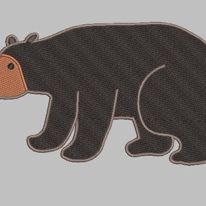 Black Bear Embroidery Design