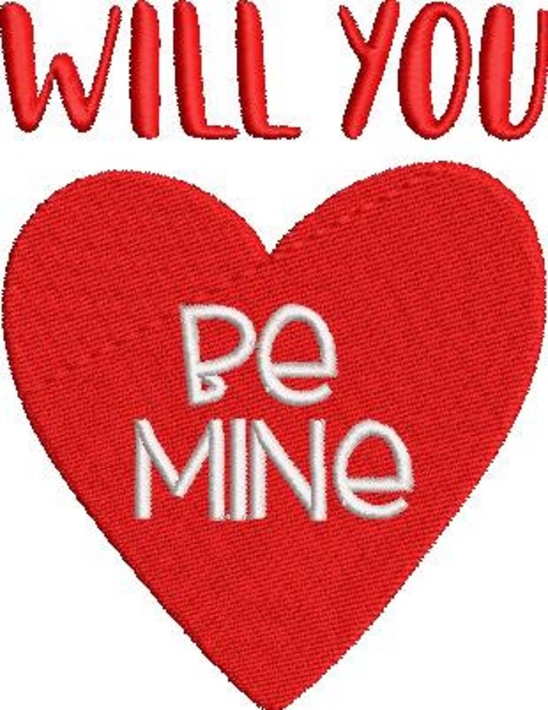 Will You Be Mine Embroidery Design Etsy