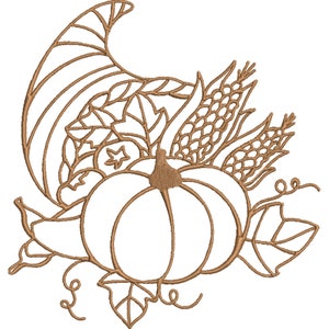 Cornucopia Embroidery Design