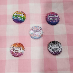 Canonically Pride Bottle Cap Buttons