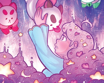 8 x 10" Bee and Puppycat Art Print