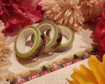 Flower Bunnies Washi Tape 15mm x 10m