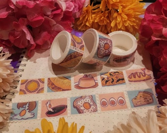 Eggs Dishes Stamp Washi Tape 25mmx5m