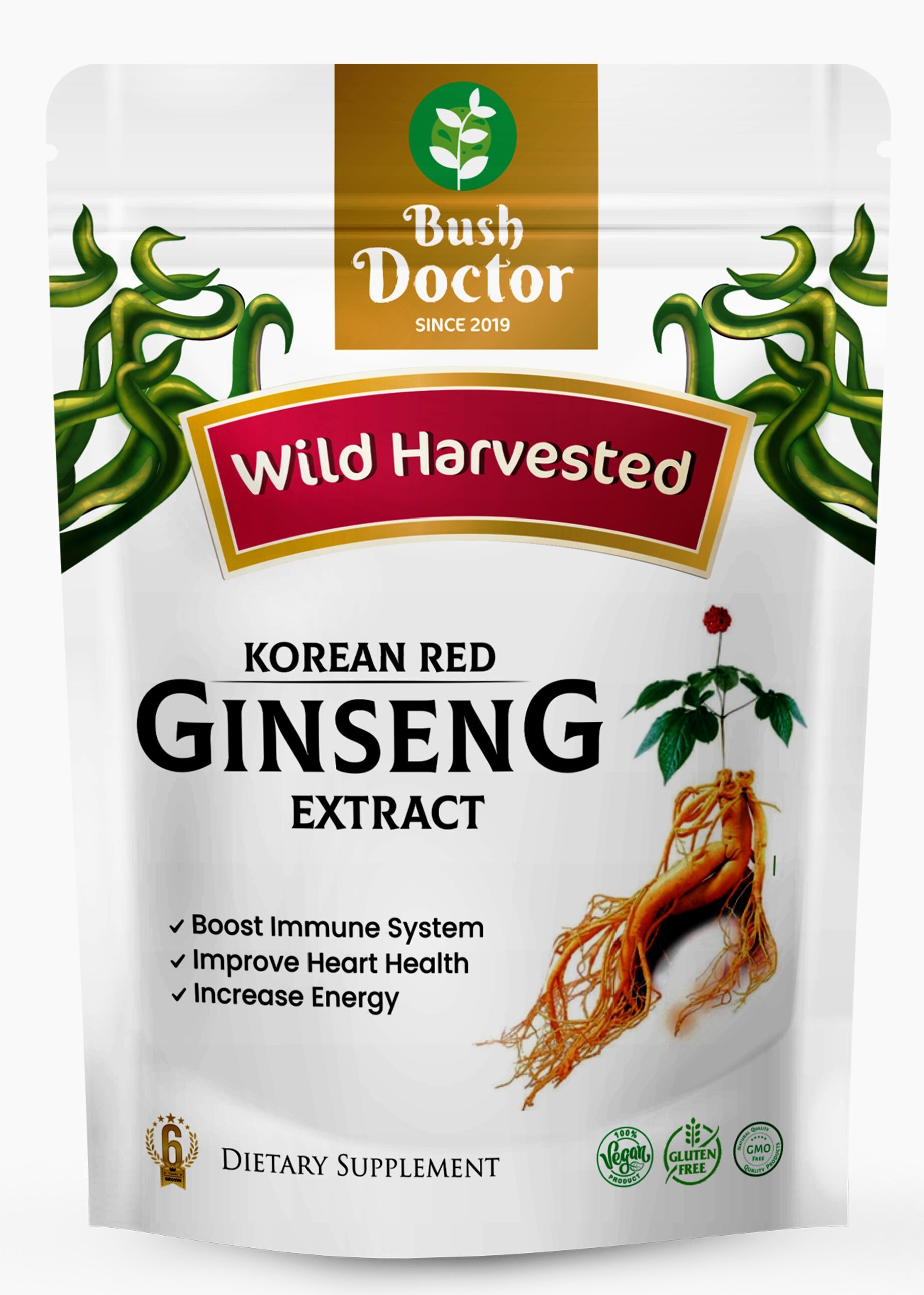 Red Korean Ginseng Extract Powder 100 6yearold Pure Red Etsy